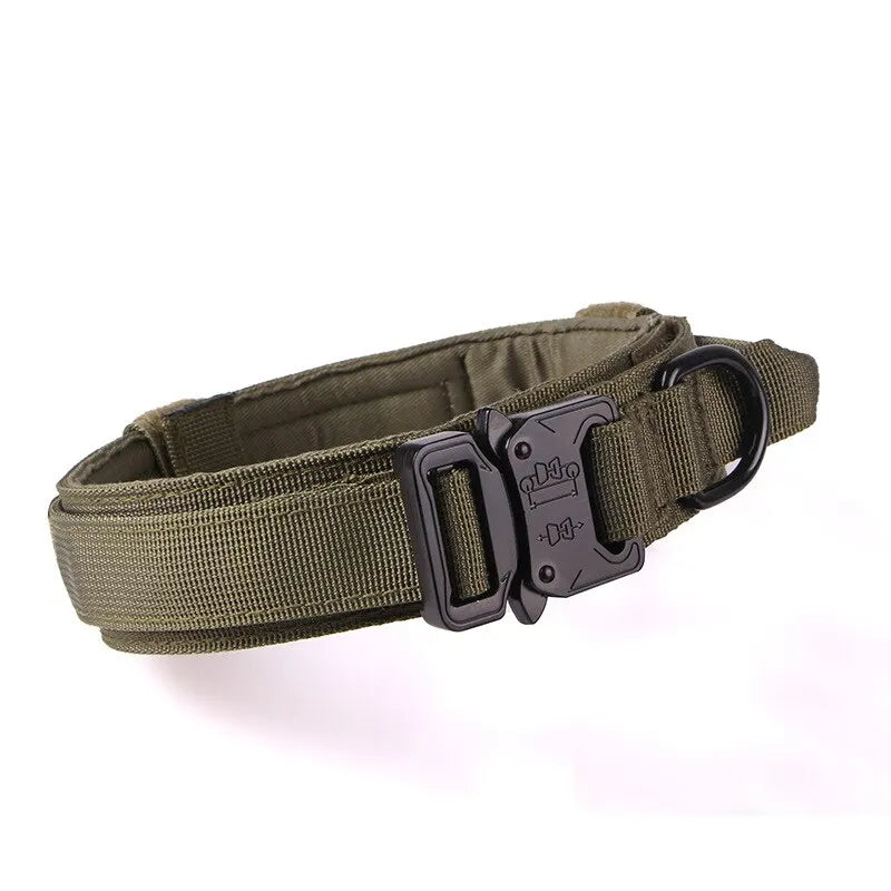 K9 Elite™ Tactical Dog Leash & Collar Set | Adjustable Military-Grade Nylon with Elastic Bungee Leash | Heavy-Duty Metal Buckle | UK Free Shipping