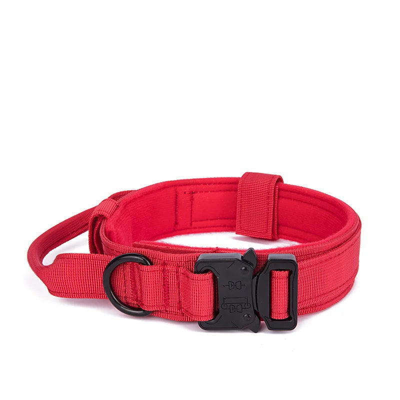 K9 Elite™ Tactical Dog Leash & Collar Set | Adjustable Military-Grade Nylon with Elastic Bungee Leash | Heavy-Duty Metal Buckle | UK Free Shipping