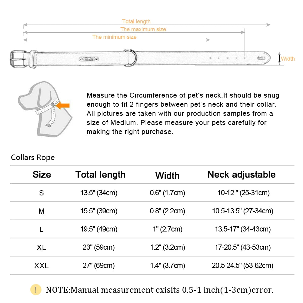 Primavia™ Custom Leather Dog Collar and Leash| Personalized Engraved ID Tag | UK Free Shipping