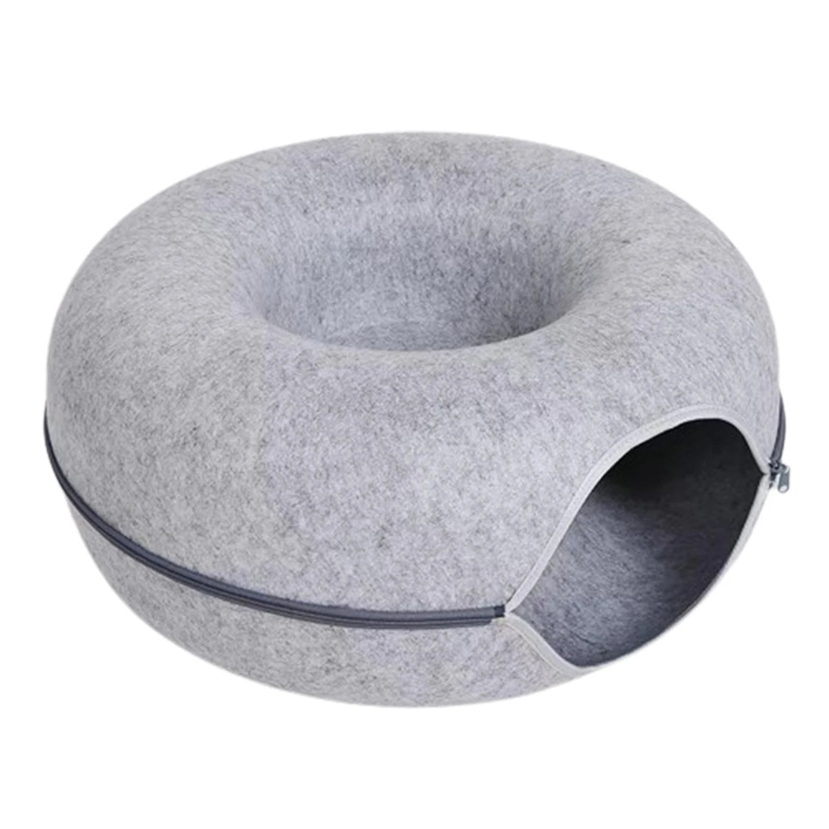 🐾Felt Donut Bed™ 2-in-1 Hide & Sleep Tunnel for Cats | UK Free Shipping