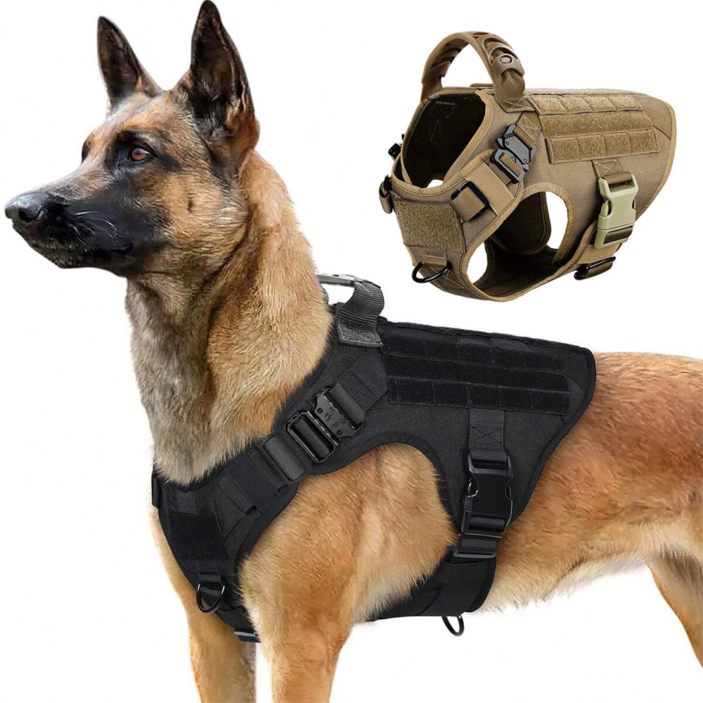 K9 Armor™ Tactical Dog Harness | Military-Grade Training Vest for German Shepherd, Malinois & Large Breeds | Heavy-Duty Handle | UK Free Shipping