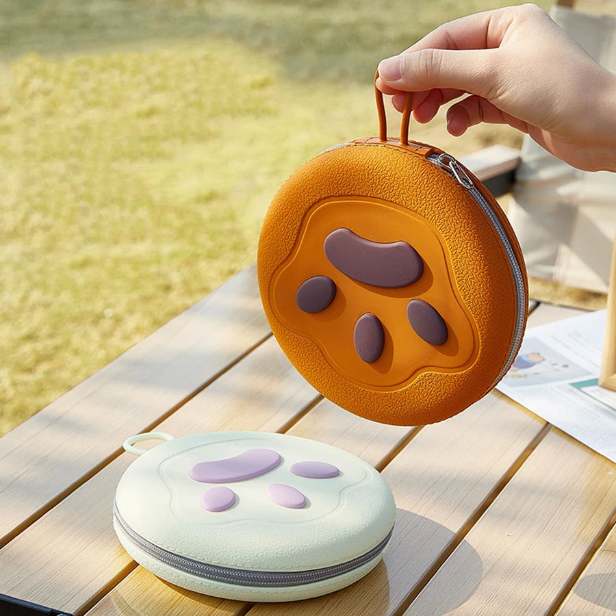 PawPrint™ 2-in-1 Foldable Travel Bowl | Dual Food & Water Dish | Portable Silicone Dog Feeder | UK Free Shipping