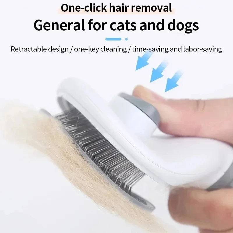 Primavia™ Self-Cleaning Pet Brush | Precision Grooming for Cats & Dogs