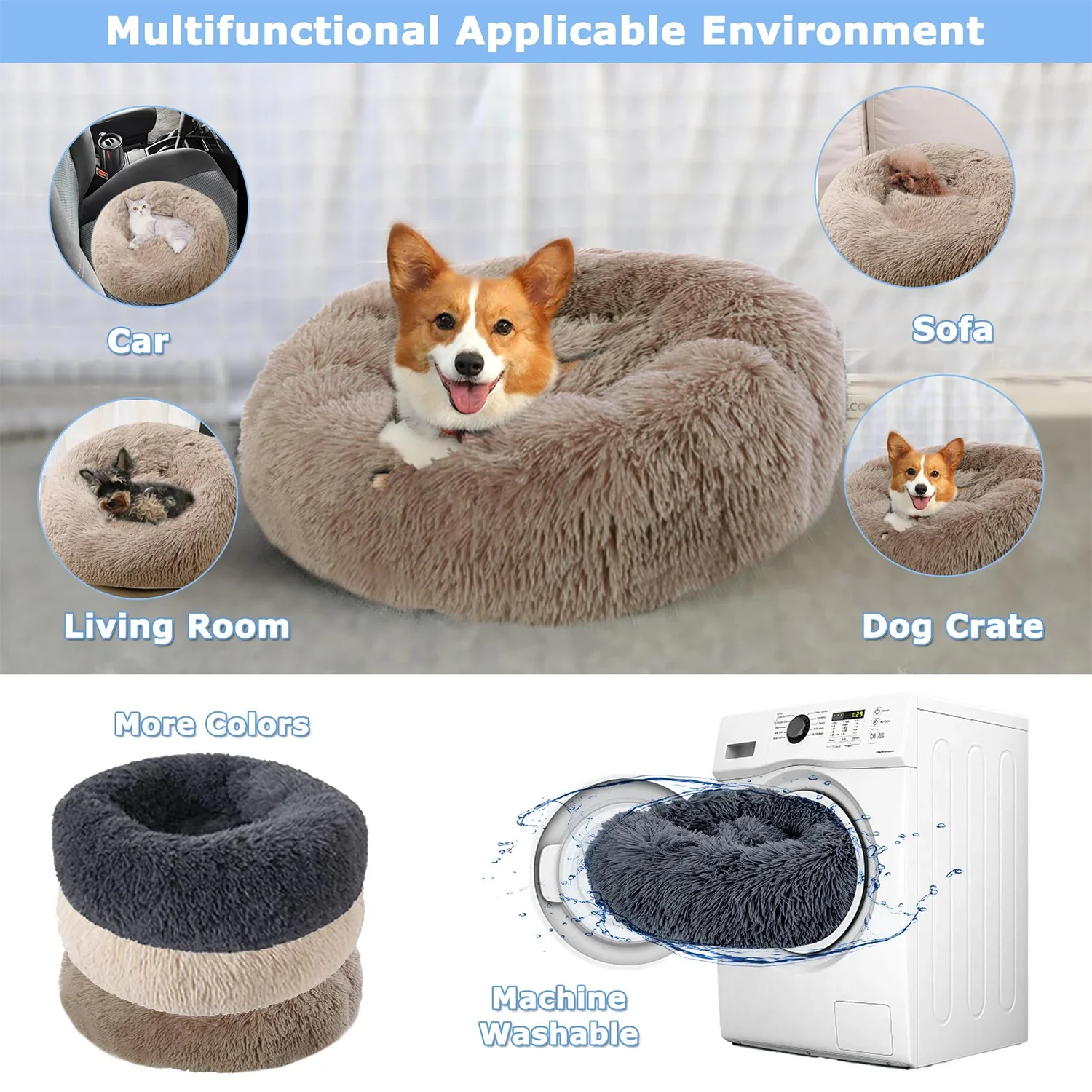 ComfyCalm™ Donut Bed | Anti-Anxiety Pet Bed | UK Free Shipping