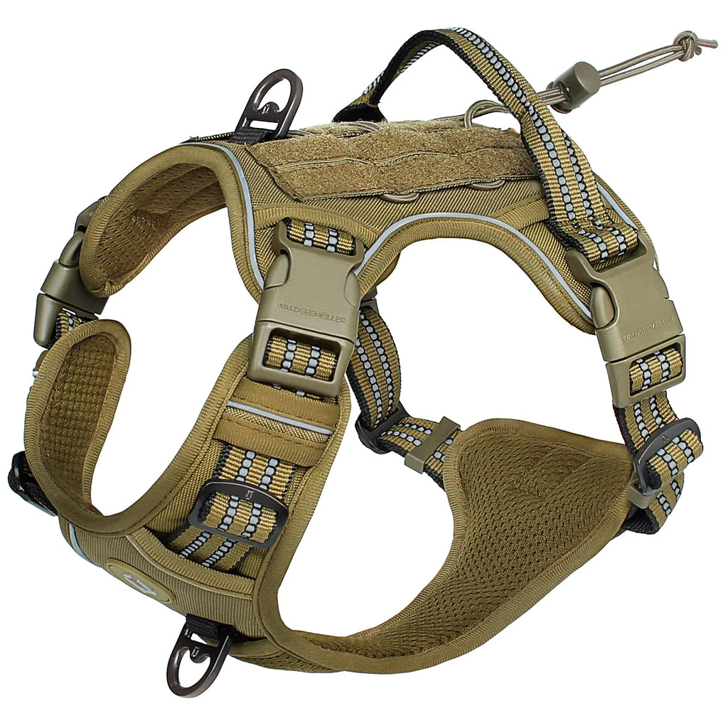 K9 AeroHarness™ Tactical Dog Vest | Lightweight No-Pull Harness with Reflective Straps | Adjustable MOLLE System | Breathable Mesh Design | UK Free Shipping