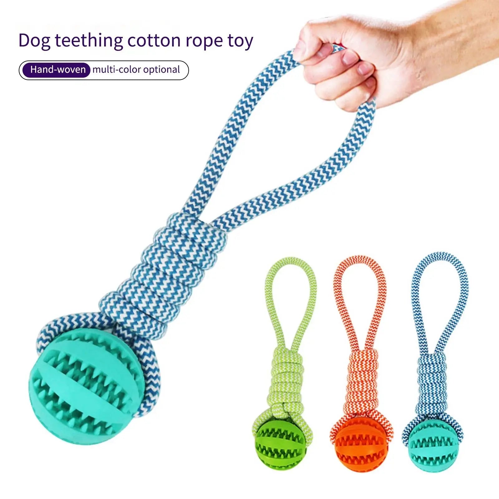 Primavia™ RopePlay™ | Treat-Dispensing Tug Toy for Dogs | Interactive Chew Ball for Training & Dental Care | UK Free Shipping
