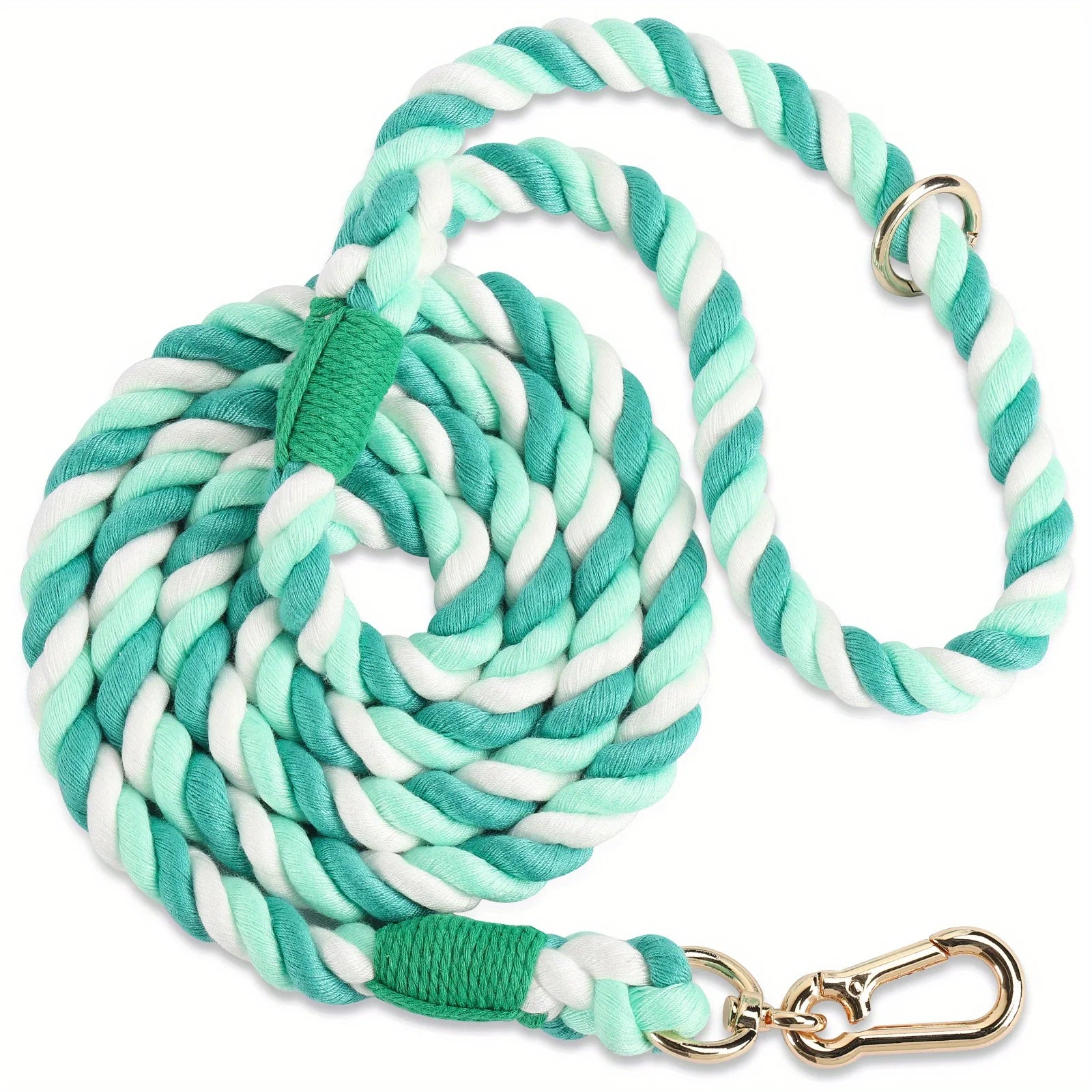 Primavia™ PastelRope™ | Premium Braided Cotton Dog Leash | Handcrafted Gradient Rope with Gold Hardware | UK Free Shipping