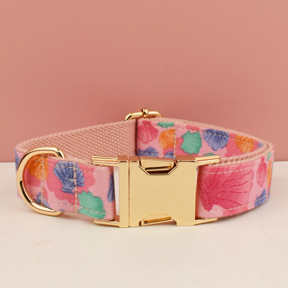 Primavia Signature™ Customisable Dog Collar & Lead Set | Laser Engraved Name & Phone | Luxury Metal Hardware & Exclusive Prints | UK Free Shipping