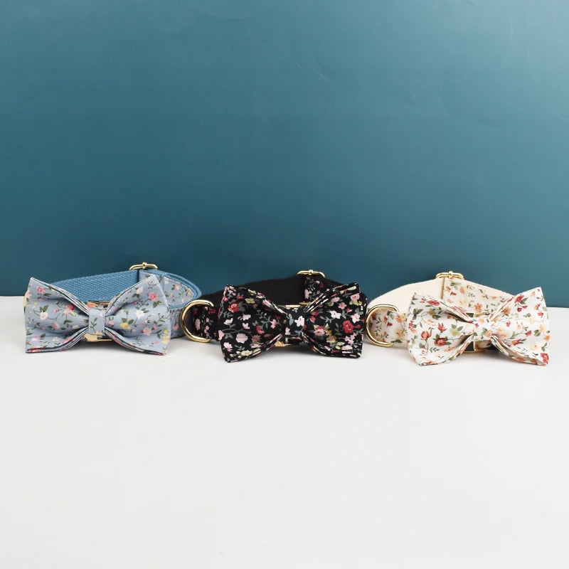 Primavia Signature™ Customisable Dog Collar & Lead Set | Laser Engraved Name & Phone | Luxury Metal Hardware & Exclusive Prints | UK Free Shipping