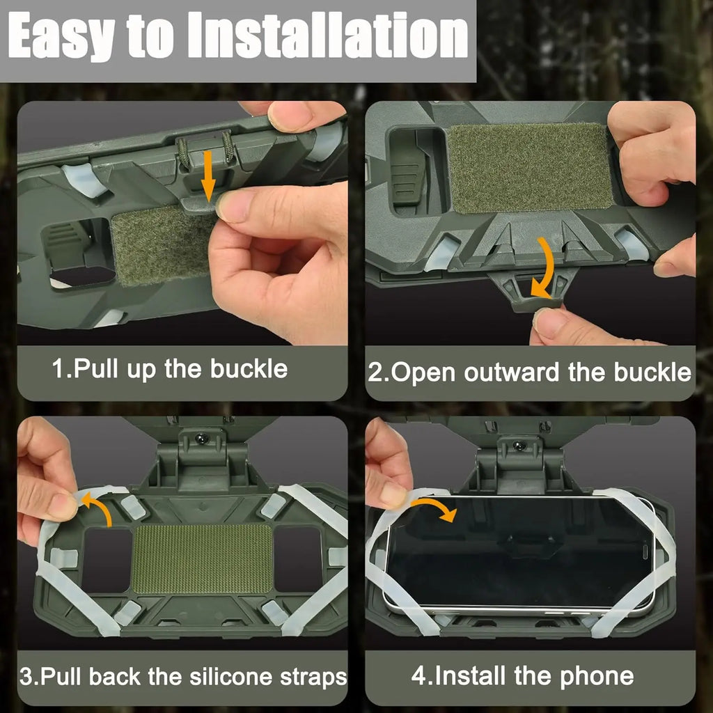 TactiView™ MOLLE Folding Navigation Board | Tactical Chest Phone Holder for Vests & Airsoft Gear | UK Free Shipping