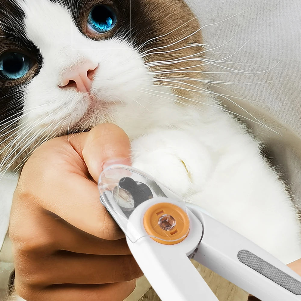 PawClip™ LED Pet Nail Trimmer | Precision Nail Clippers with Safety Light & Built-In File | UK Free Shipping