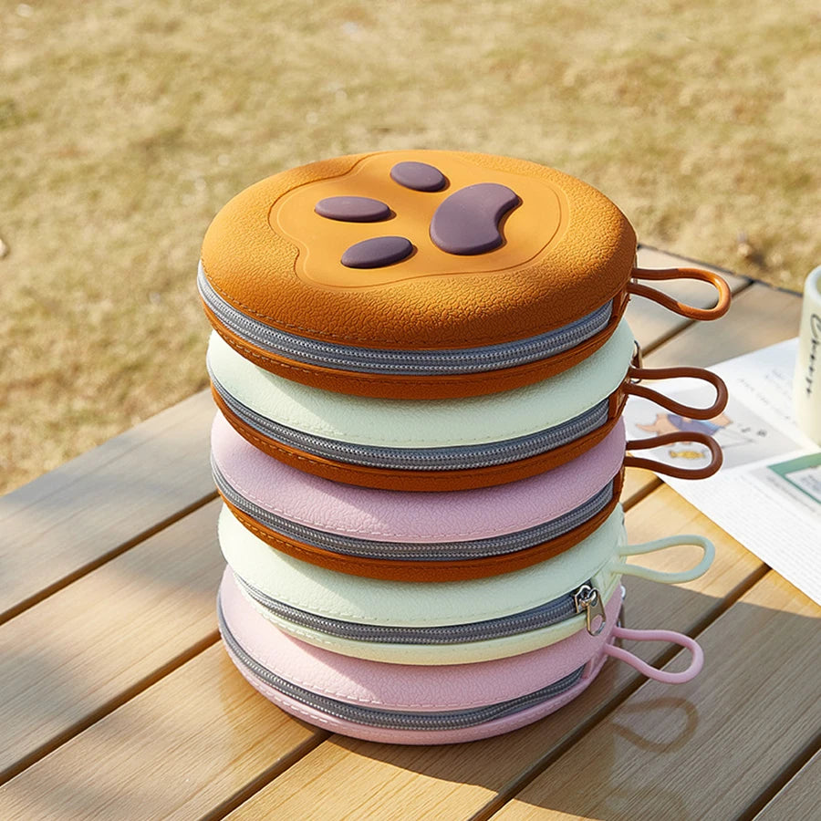 PawPrint™ 2-in-1 Foldable Travel Bowl | Dual Food & Water Dish | Portable Silicone Dog Feeder | UK Free Shipping