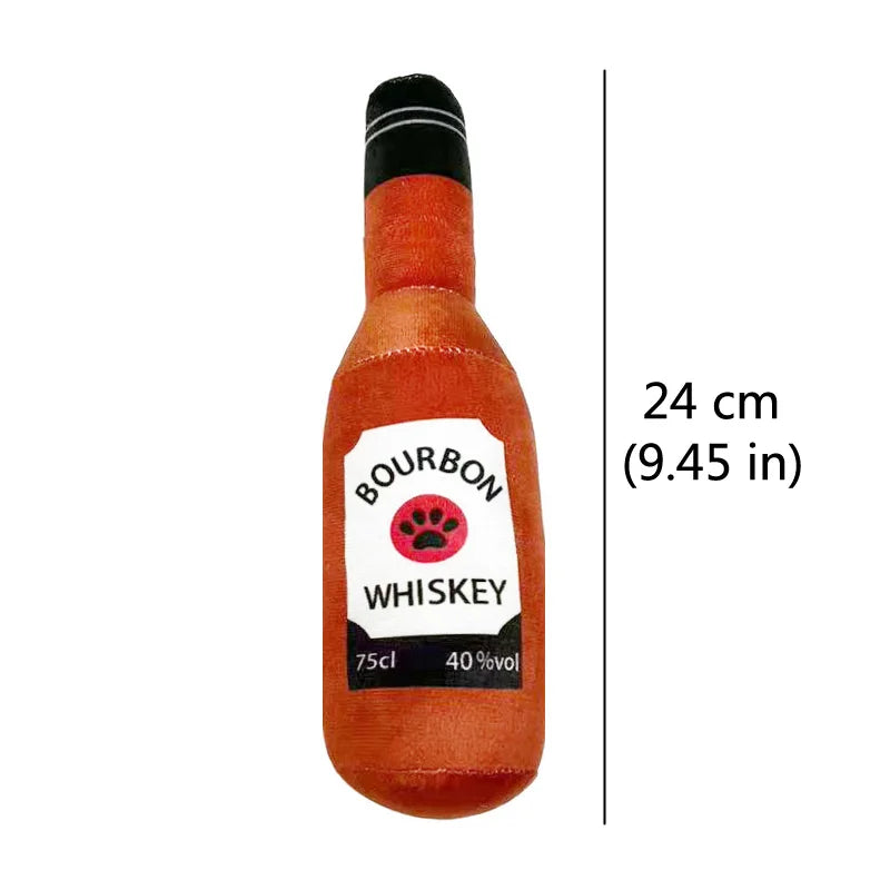 Primavia™ PlushBrew™ Collection | Squeaky Bottle Toys for Dogs | Beer, Whisky, Tequila & More | UK Free Shipping