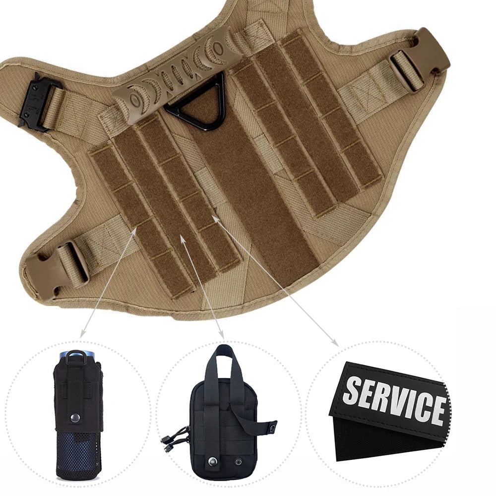 K9 Armor™ Tactical Dog Harness | Military-Grade Training Vest for German Shepherd, Malinois & Large Breeds | Heavy-Duty Handle | UK Free Shipping