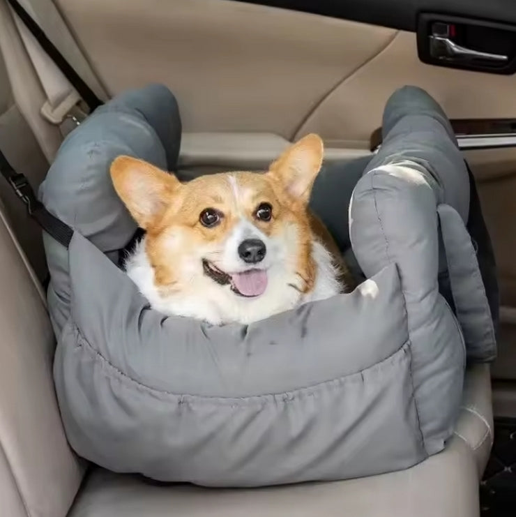 Primavia Pets™ Cozy Travel Bed – Luxury Dog Car Seat for Stress-Free Rides | Safety Harness & Removable Washable Cushion  | UK Free Shipping